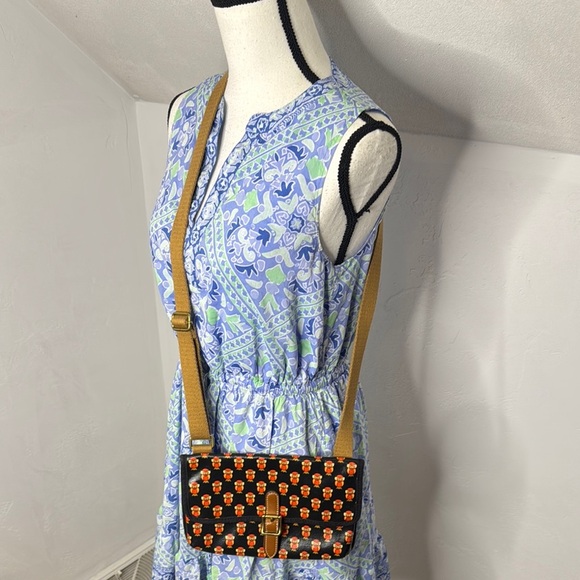 Fossil Orange and Black Owl Print Women's Crossbody Bag - Picture 13 of 14